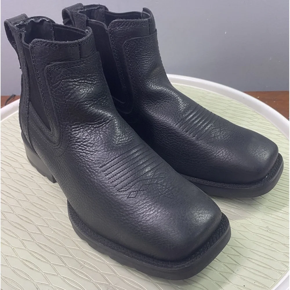 Cody James Ranger Chelsea Mens Leather Ankle Boots Zero Gravity Black Riding 7D